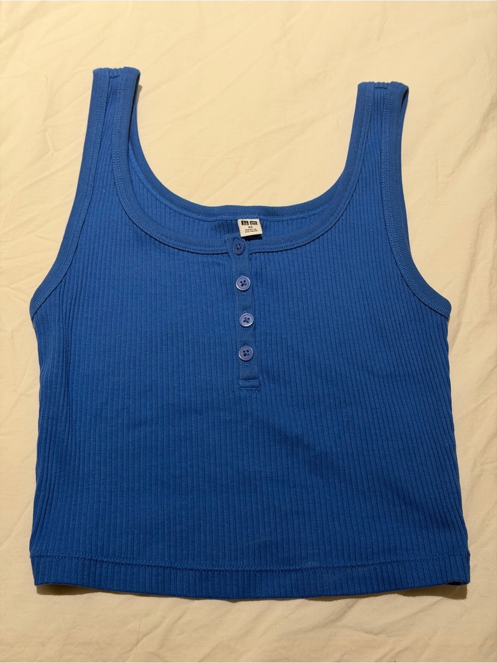 UNIQLO Blue Ribbed Tank Top - Picture 3 of 5